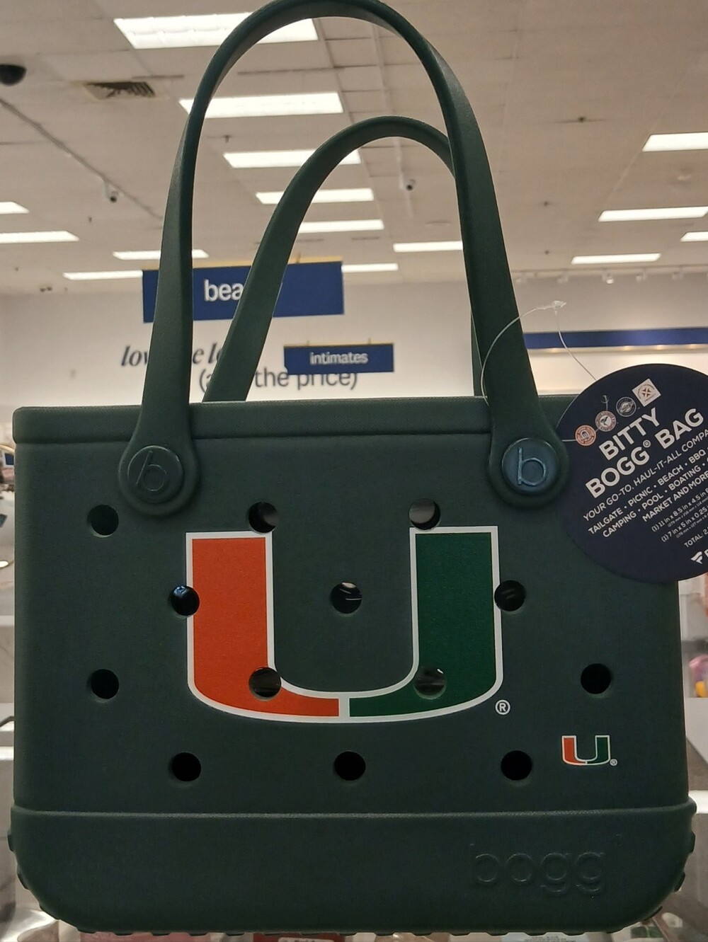 (New) University of Miami Bogg Bag Tote (Bitty)